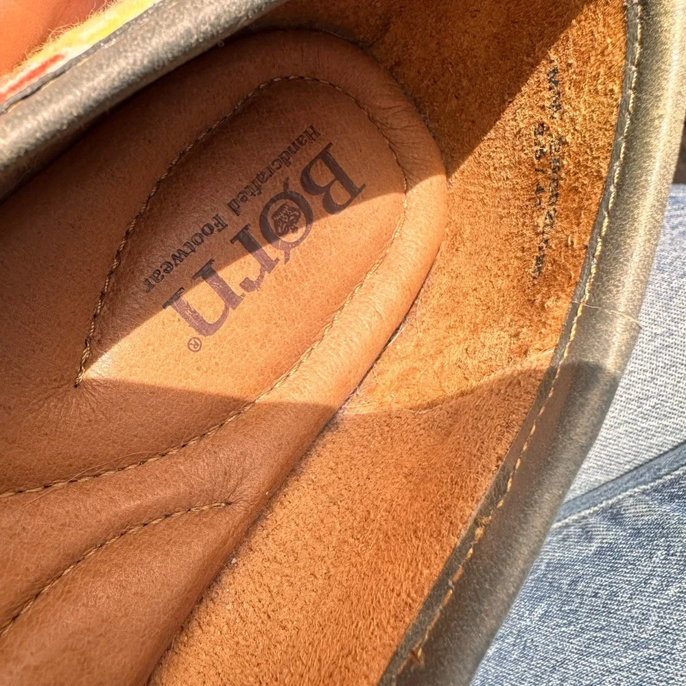 Born Woven Aztec-Pattern Slip-On Flats - Orange & Yellow - Picture 5 of 5